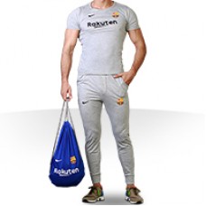 ست تی شرت و شلوارک مردانه مدل شوز بگ همراه با ساک ورزشی