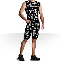 ست رکابی و شلوارک مردانه طرح Louis Vuitton