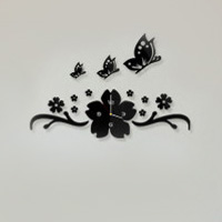 ساعت دیواری فانتزی طرح ارکیده ساعت دیواری فانتزی طرح ارکیده