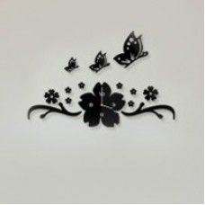 ساعت دیواری فانتزی طرح ارکیده