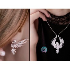 نیم ست نقره مدل فرشته